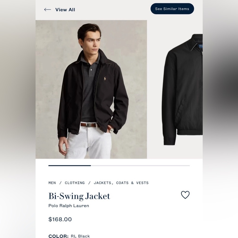 Polo Ralph Lauren Bi-Swing Windbreaker Jacket Mens XL EUC